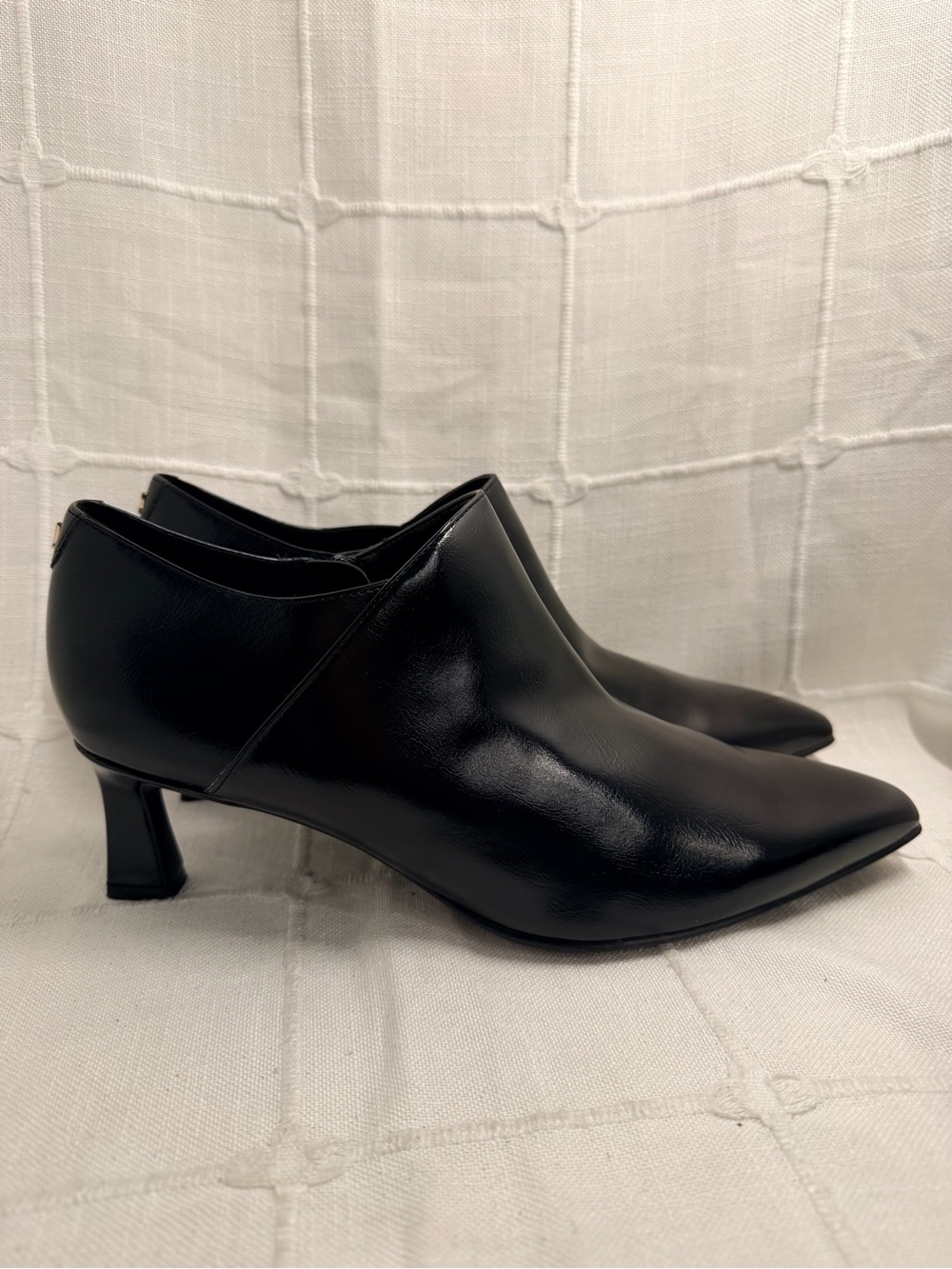 Naturalizer Trista Womens 9.5M Black Pointed Toe Heeled Booties - Picture 3 of 7